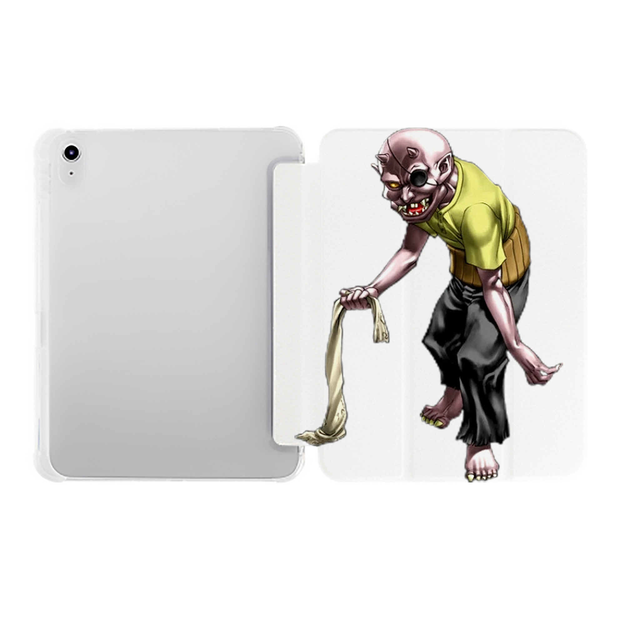 （画像用） 遊☆戯☆王 Yu-Gi-Oh! IPad ケース ペン収納付き 三つ折りスタンド PUレザー×シリコン 対応機種9.5/10.5/10.9インチ